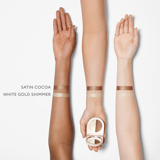 SATIN SHIMMER DUO EYE COCOA WHITE GOLD